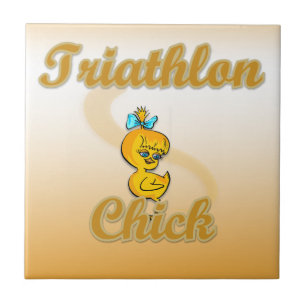 Triathlon Chick Tile