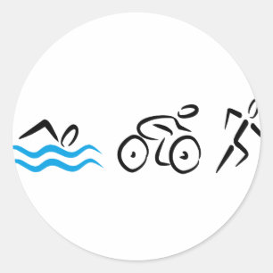 Triathlon Classic Round Sticker