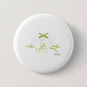 Triathlon coach, Triathlon trainer 6 Cm Round Badge