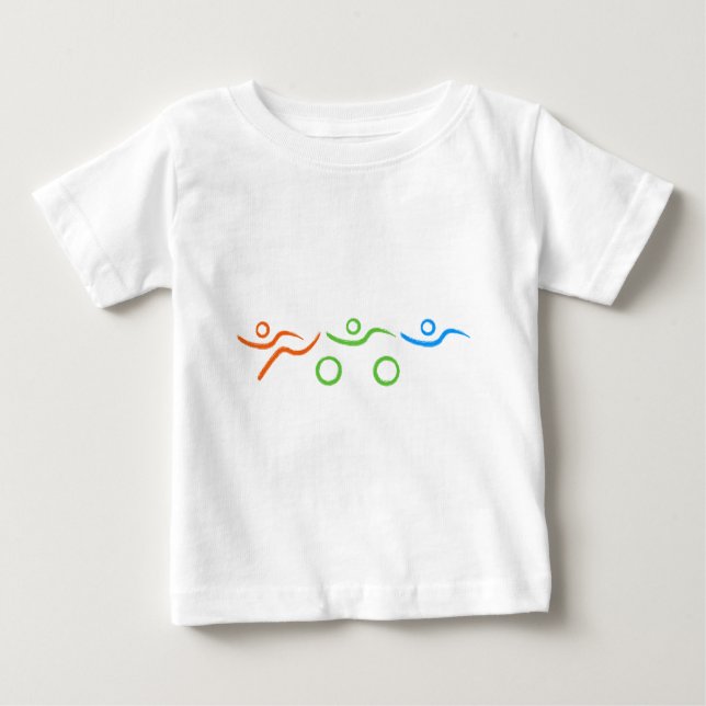 Triathlon cool and unique design baby T-Shirt (Front)