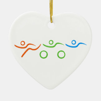 Triathlon cool and unique design ceramic ornament