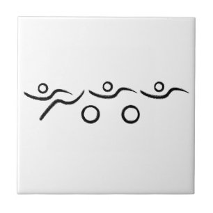 Triathlon cool and unique design ceramic tile