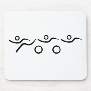 Triathlon cool and unique design mouse pad