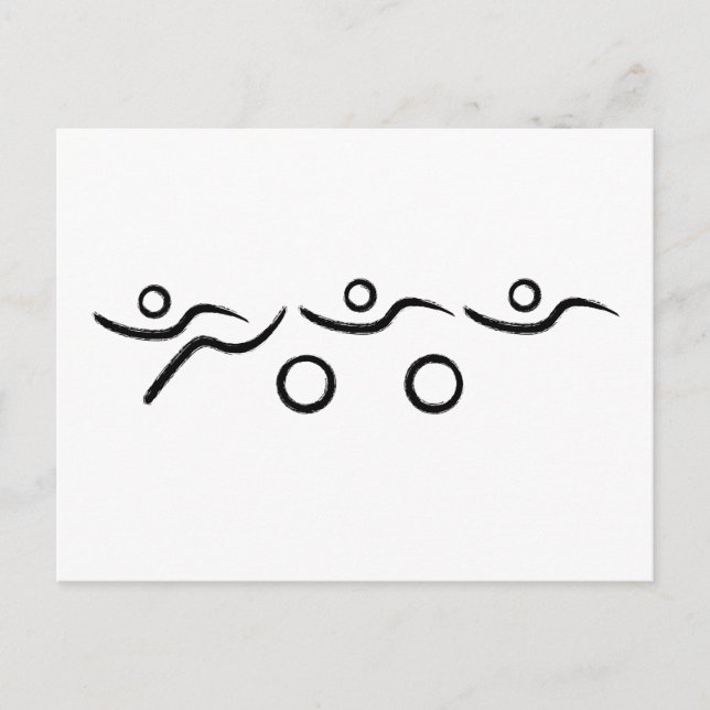 Triathlon cool and unique design postcard (Front)