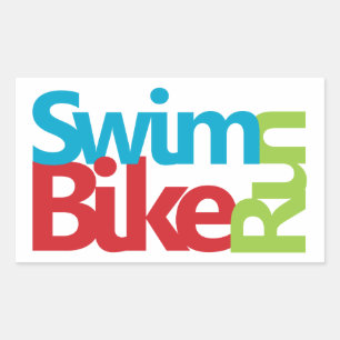 Triathlon cool and unique design rectangular sticker