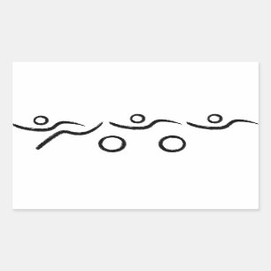 Triathlon cool and unique design rectangular sticker