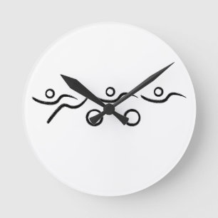 Triathlon cool and unique design round clock