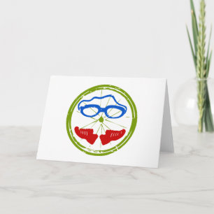 Triathlon cool artistic design card