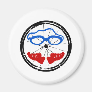 Triathlon cool artistic logo magnet