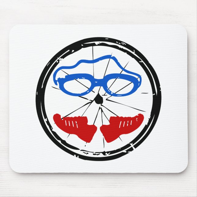 Triathlon cool artistic logo mouse pad (Front)