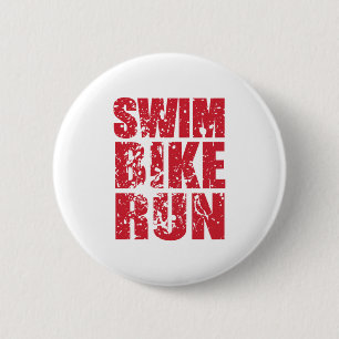 Triathlon cool design 6 cm round badge