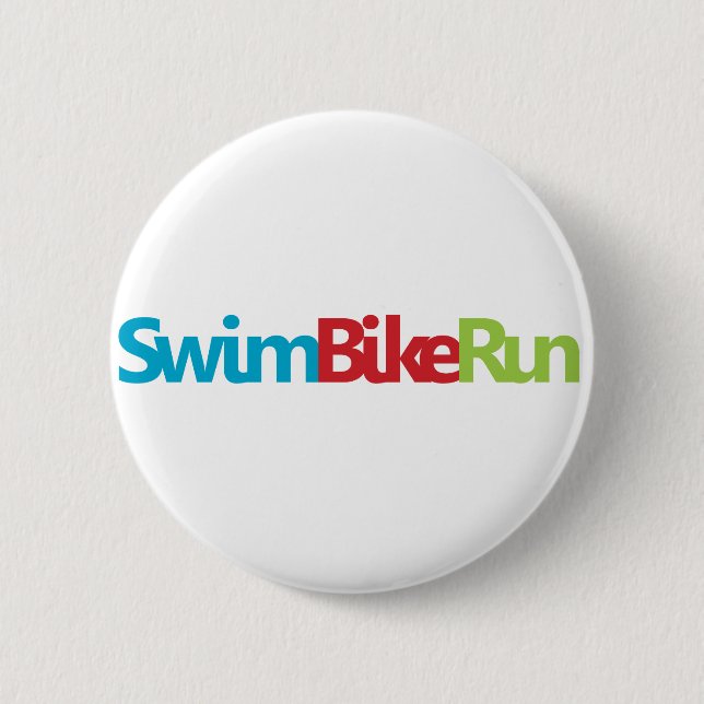 Triathlon Cool Design 6 Cm Round Badge (Front)