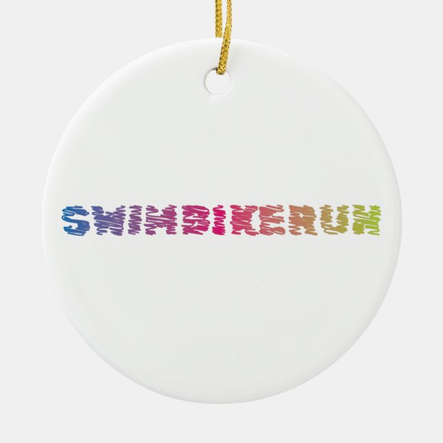 Triathlon Cool Design Ceramic Tree Decoration (Front)