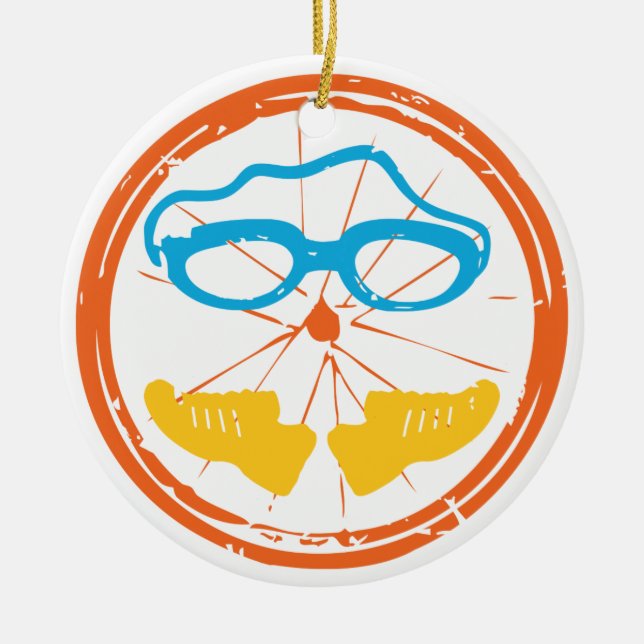 Triathlon Cool Design Ceramic Tree Decoration (Front)