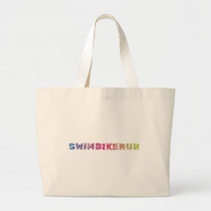 Triathlon cool design large tote bag