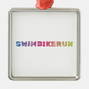 Triathlon cool design metal tree decoration