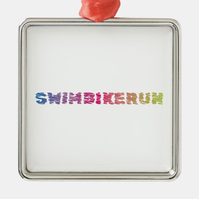 Triathlon cool design metal tree decoration (Front)