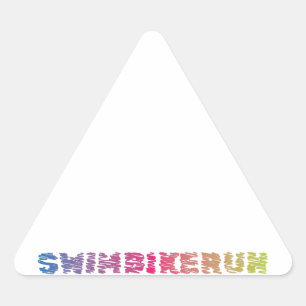 Triathlon cool design triangle sticker