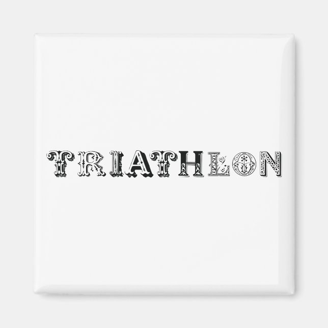 Triathlon cool logo for all sport lovers magnet (Front)