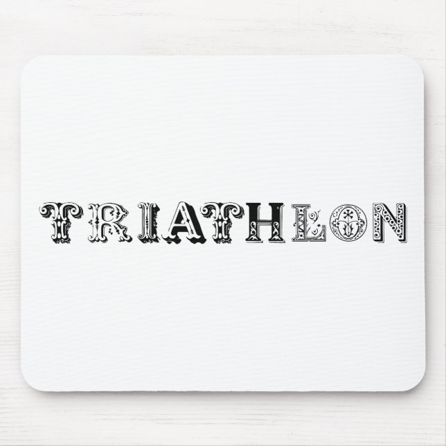 Triathlon cool logo for all sport lovers mouse pad (Front)