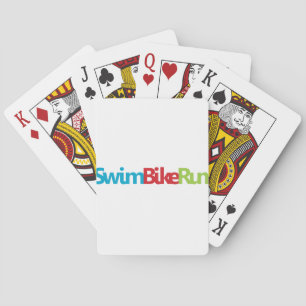 Triathlon cool logo for all sport lovers playing cards