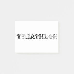 Triathlon cool logo for all sport lovers post-it notes
