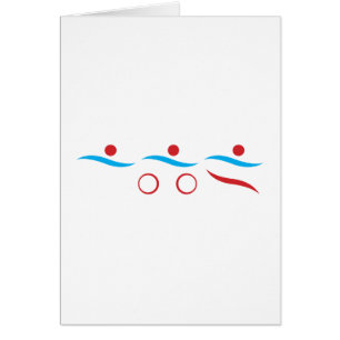 Triathlon cool logo illustration