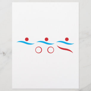 Triathlon cool logo illustration