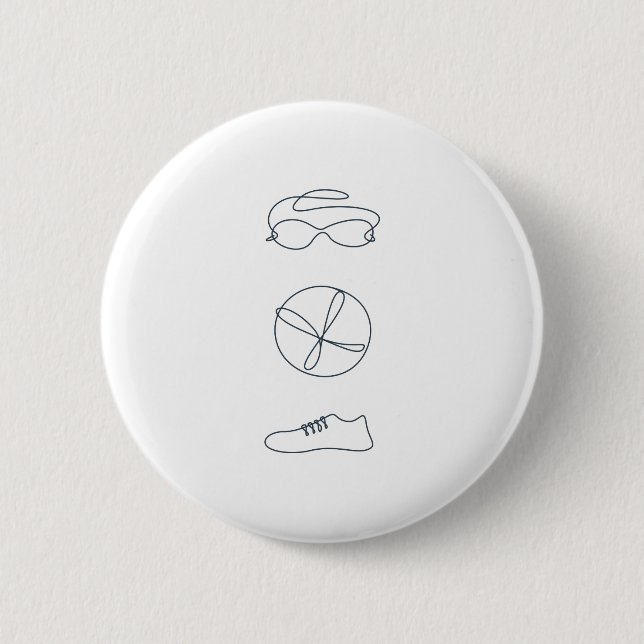 Triathlon cool new design 6 cm round badge (Front)