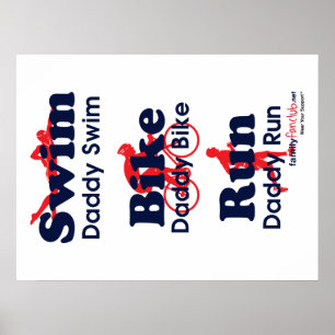 Triathlon Daddy Poster