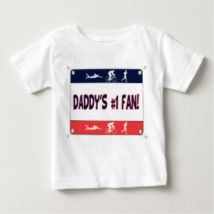 Triathlon Daddy's #1 Fan Baby T-Shirt