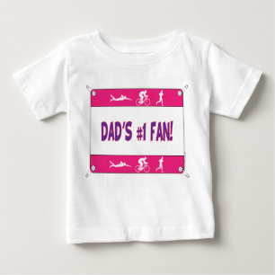 Triathlon Dad's #1 Fan Baby T-Shirt