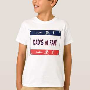 Triathlon Dad's #1 Fan T-Shirt