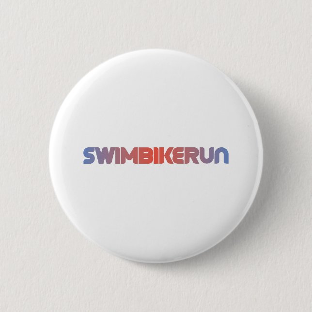 Triathlon design 6 cm round badge (Front)