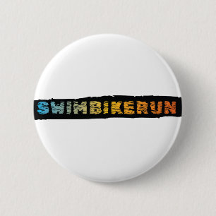 Triathlon design 6 cm round badge