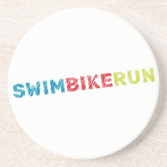 Triathlon design coaster (Front)