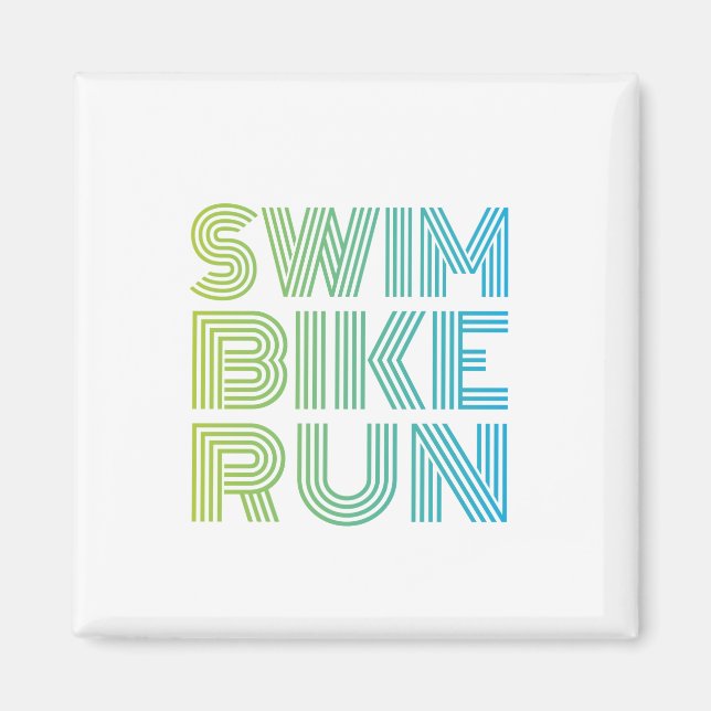 Triathlon design magnet (Front)