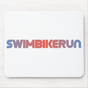 Triathlon design mouse pad