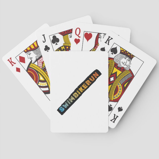 Triathlon design playing cards (Back)