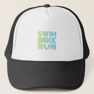 Triathlon design trucker hat