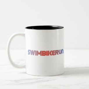 Triathlon design Two-Tone coffee mug