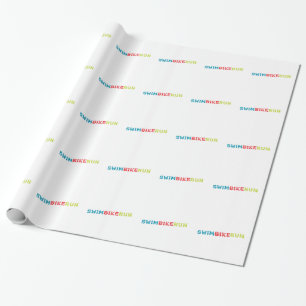 Triathlon design wrapping paper