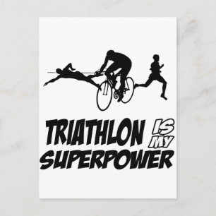 Triathlon designs postcard