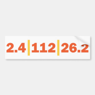 Triathlon Distance Bumper Sticker