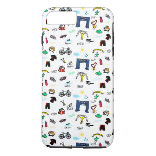 Triathlon Doodles iPhone 7 Plus Case