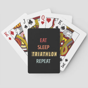 Triathlon - Eat Sleep Triathlon Repeat Playing Cards
