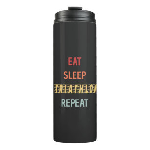 Triathlon - Eat Sleep Triathlon Repeat Thermal Tumbler