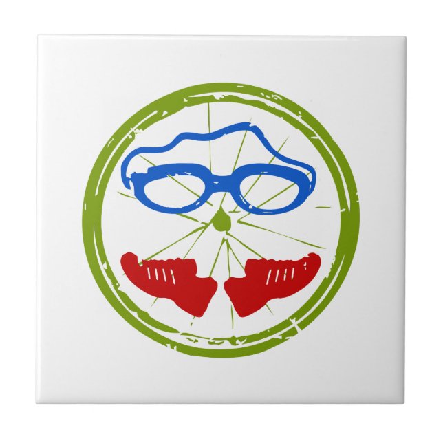 Triathlon Face Ceramic Tile (Front)