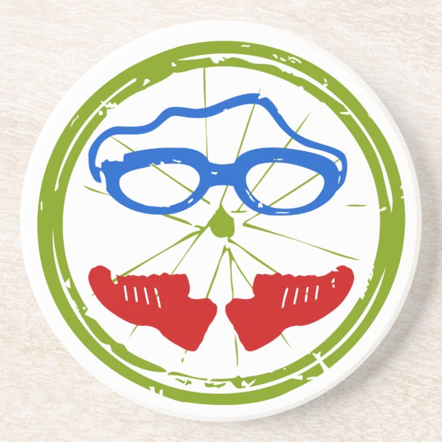 Triathlon Face Coaster (Front)