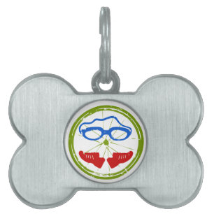 Triathlon Face Pet Tag